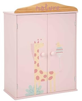 ARIAS-Armario de Madera de la colección Nature. Incluye un Juego de Cinco Perchas. Medidas:40x20,50x54,5 CM. Juguete Niños +3 años (ARI21580)