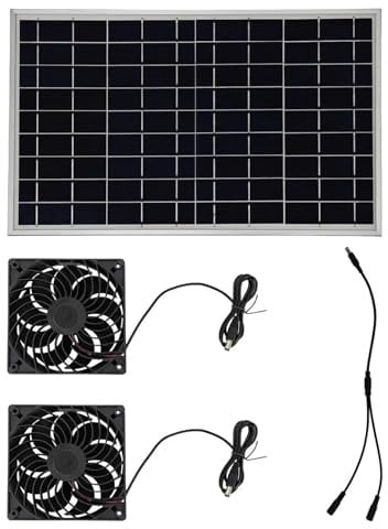 Kanalabsaugung, 10 W Solar-Ventilator for Haustierhäuser – automatische Kühlung und Abluft for Hunde-/Katzenzwinger und Hühner von Wentylator Solarny