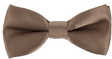 cravateSlim Fliege für Jungen, einfarbig – Fliege für Kinder, Ehrenjunge, Hochzeit, Taufe – Kollektion Vater und Sohn, Vater und Kind, taupe, One Size