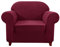 subrtex Spandex Sofabezug Stretch Couchbezug Sesselbezug Elastischer Antirutsch Sofahusse (1 Sitzer, Weinrot-1)