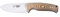 Cudeman Cuchillo 298-X Fab I Hoja de Acero Böhler N-695 de 11 cm y empuñadura de micarta marrón Separador Negro de 12,5 cm para Caza, Pesca, Supervivencia y bushcraft + Portabotellas Regalo