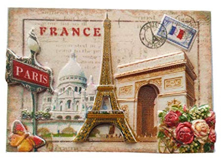 3D-Kühlschrankmagnet, Motiv: Paris Frankreich, Souvenir, Geschenk, Dekoration für Zuhause und Küche, Magnetaufkleber, Motiv: Paris Frankreich, Kühlschrankmagnet-Kollektion