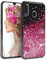 EAZY CASE Hülle kompatibel mit Samsung Galaxy A40 Schutzhülle mit Flüssig-Glitzer, Handyhülle, Schutzhülle, Back Cover mit Glitter Flüssigkeit, TPU/Silikon, Transparent/Durchsichtig, Pink