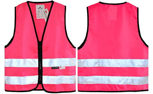 UNIGIFT Pink Salzmann 3M Kindersicherheitsweste - Hochsichtbarer 3M reflektierender Klebeband-Hochleistungsreißverschluss