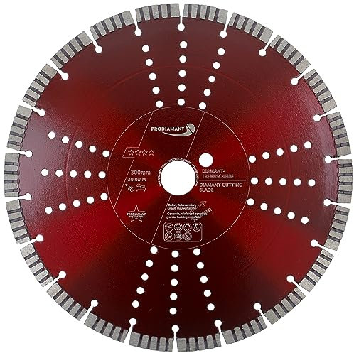 PRODIAMANT Disco de corte de diamante de alta para hormigón, 300 x 30 mm altura de segmento: 12 mm