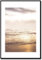 Rahmenbild Gold Coast | Artbox Wandbild | Bild mit Rahmen schwarz | Meer Strand Urlaub Sonnenuntergang Sonne Himmel Sand Wellen Küste | Wohnzimmer Schlafzimmer Büro | orange blau weiß | 50 x 70 cm