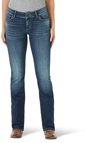 Wrangler Womens Retro Mae Mid Rise Stretch Boot Cut Jeans, Vivianna, 5 30 US