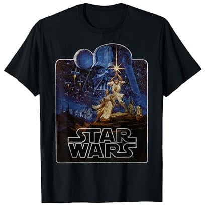 Star Wars Epic Classic New Hope Vintage Poster Badge T-Shirt