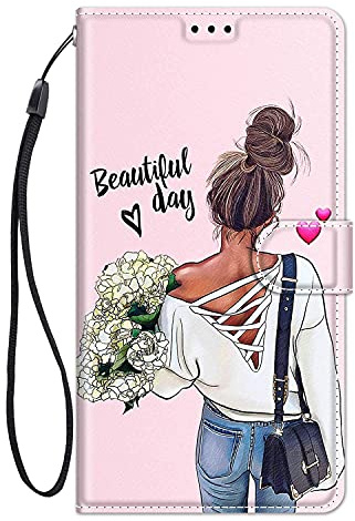 ChoosEU Case for iPhone XR Wallet Case Leather Case with Magnetic Closure Card Slot Holder Flip Cover Design Cute Animal Pattern for Girl Women Shockproof Phone Case for iPhone XR - Girl