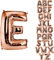DekoRex Folienballon Rosegold 100cm Luftballon Geburtstag Hochzeit Deko (Buchstabe E)