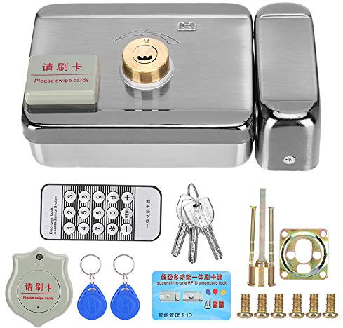 Serrure de porte en acier inoxydable, avec télécommande Serrure de porte électrique, Serrure de silence de porte électrique pour bureau d'usine à domicile