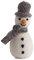 Weihnachtsanhänger Baumschmuck Schneemann mit grauer Mütze und Schal aus Filz