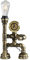 Kaj Hejmo Water Pipe Robot Style Tischlampe- Vintage Industrial Tischlampe-Steampunk Lampe Eisen Retro Nachttischlampe für Vintage Möbel Dekorationen (Bronze-Style E)