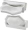Lavabo pieghevole per camper, caravan, roulotte, campeggio, barca, 2 pezzi, colore bianco