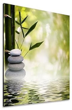 NORILIVING Muster Duschrückwand Fliesenersatz Dusche 20x29 cm Motiv Zen Bambus Wald | Duschwand ohne Bohren | Aluverbundplatte 3 mm