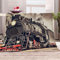 3D Gedruckt Flanelldecke Flauschige Dampflokomotive Kuscheldecke mit Muster 150x200 cm Weiche Warme Microfaser Decke Erwachsene Retro-Zug Wohndecke für TV Sofa Couch Bett Blanket Tagesdecke