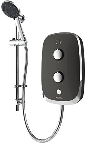 Aqualisa e-Motion Space Grey Electric Shower Digital Display 3 Spray Patterns 8.5KW
