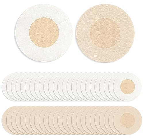 Cache-Tétons, Femme Mamelon Couvre à Usage Unique,50PCS Couvre Seins Mamelon Teton Invisible,Jetable Couvre-Sein pour Femmes en Forme Invisibles Auto-adhésif Soutien Gorge pour Robes