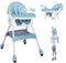 Tronas de Bebé Ajustable Trona Portatil Multifuncional Silla de Comer para Bebé con Plato Desmontable de Cena y Cinturón de Seguridad, 72x60x94CM (azul)