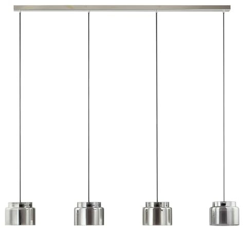 Lucande Pendelleuchte Diano (Design, Modern) in Alu aus Glas (4 flammig GX53) - Deckenlampe Esstischlampe Hängelampe Hängeleuchte Wohnzimmerleuchte