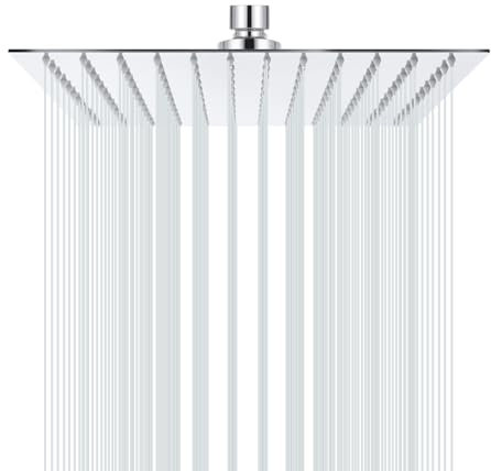 Rainfall Shower Head 8 inch Large Top Spray Showerhead 304 Stainless Steel Ultra Thin Powerful High-Pressure Bathroom Shower Head Square 20x20 cm