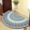Guest Ruyunlai Waschbarer Teppich Aussen Halbrund FußMatte 40cm X 60cm Fussmatte Boho Teppich Schlafzimmer Modern