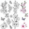 craspire Kirschblüten, Transparente Stempel, Japanische Sakura-Blumen, Schmetterling, Wiederverwendbar, Retro, Transparente Silikon-Stempelsiegel Für Scrapbooking, Fotoalbum, Dekoratives Journaling