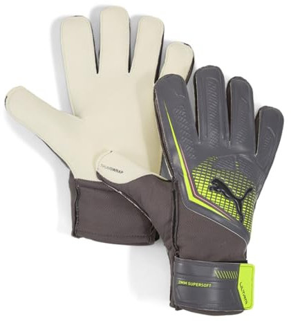 PUMA Jungen Ultra Play RC Torwarthandschuhe, Matte Aged Silver-Yellow Alert, 5