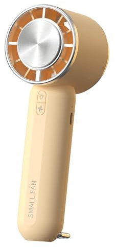 Ventilador portátil de mano, pequeño ventilador de mano - Ventilador personal de 3 velocidades con linterna - Ventilador de refrigeración silencioso Ventilador de refrigeración USB para viajes de camp