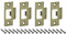 sourcing map 4Pcs Door Strike Plate, 70mm x 40.3mm Stainless Steel Latch Deadbolt Replacement Lock Strike Plate for Door Frame Door Jamb Reinforcement, Bronze