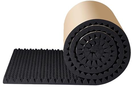GQZJY Isolation Phonique Voiture Tapis 10m Isolation en Mousse matériau Preuve de l'eau puissante Coton Caoutchouc Tapis D'isolation Ignifuge pour Toit Moteur Porte(Size:1 * 10m,Color:Noir)