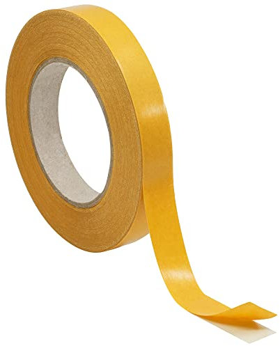 KLEBASTO Doppelseitiges Klebeband | Handreißbar | dünnes Universalklebeband | Doppelklebeband für Papier, Metall, Kunststoff, Pappe, Holz etc. (19 mm x 50 m)