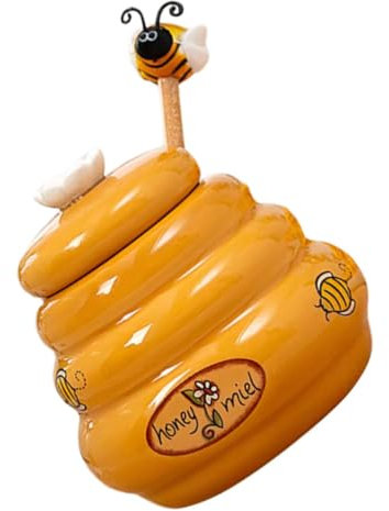 Cabilock Pot à Miel Avec Couvercle Céramique Et Cuillère Pour Distribuer Facilement Miel Sirop