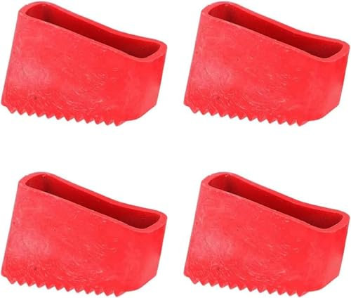 4 Stück Alrens Leiterfüße 50x20mm Gummifüße für Leitern rote Gummi Holzleiter Garten Tisch Fußkappen Leiterzubehör für Heim Arbeiter Klappleiter Zickzackleiter