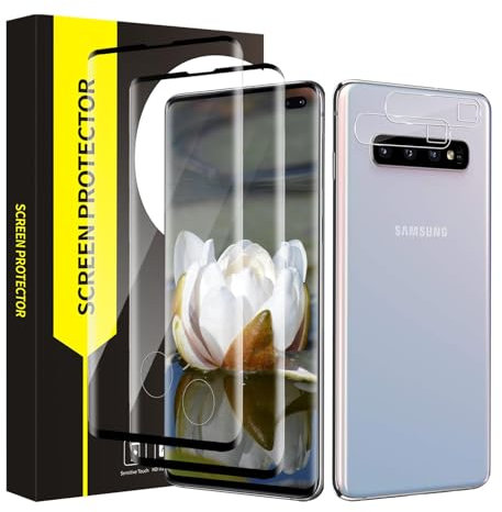 VSEER 2+2 Stück Schutzfolie für Panzerglas für Samsung Galaxy S10 Plus, 3D Frei von Kratzern Samsung S10 Plus Panzer Schutz Glas, Ultrabeständig S10 Plus Displayschutzfolie