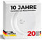 Rauchmelder 20er Set - 10 Jahre Garantie mit 9V Batterie austauschbar - nach DIN EN14604 von BSI zertifizierter Feuermelder, Rauchwarnmelder und Brandmelder