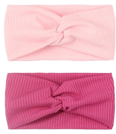 Set de 2 Serre - Têtes Larges et Élastiques en Rose - Parfaits pour les Filles et les Bébés - Accessoires de Cheveux Pratiques et Stylés