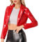 Giacca Ecopelle Donna- Cappotti Di Pelle Donna- Chiodo Giacca In Ecopelle Borchiata Giacchetta Casual Biker Motociclista Leggera Nera Comoda Giacca Moto Estiva Donna Giacche Primaverili Giacchetta
