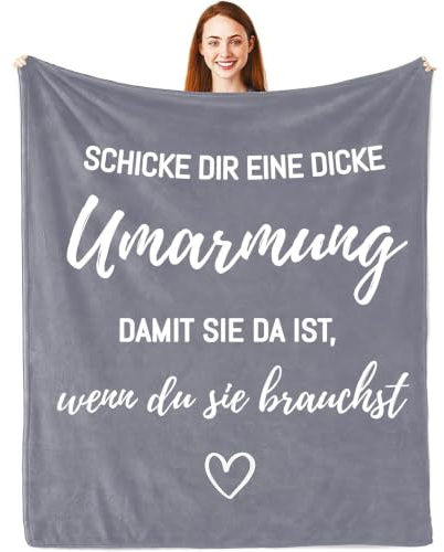 Aellowet Geschenke für Männer und Frauen, Kondolenz Geschenke, große Umarmungs Decke, Mutmacher Geschenk, EIN Motivierendes Geschenk für Beste Freundin Schwester Kollegin