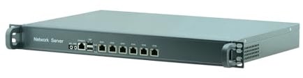 1U Rackmount Firewall Hardware Celeron J4125, PFSense, Mikrotik, OPNsense, VPN, Network Security Appliance, Router PC, RZ08, 6 x 2.5GbE LAN, Console, 8G RAM, 256G SSD