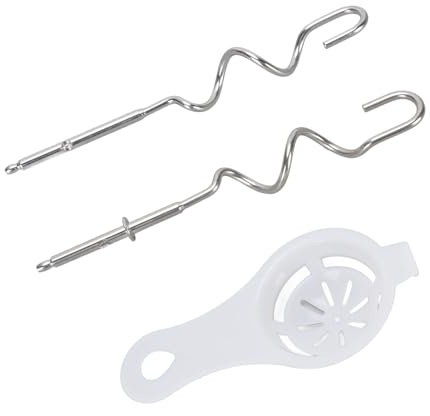 Generic Stainless Steel Hand Mixer Dough Hooks Set for Efficient Baking and Mixing, 2 Pack Dough Mixing Bread Hooks for Kitchen Aid Attachments