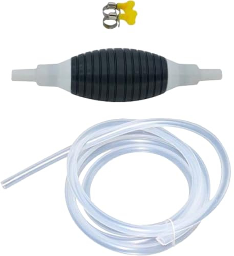 GANAZONO Pompa Manuale Trasferimento Olio e Carburante Tubo Flessibile 2 Metri, Aspiratore Liquidi per Officina e Uso Veicoli, Pompa per Acqua e Cherosene Portatile
