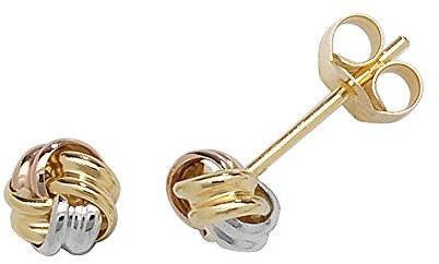 9 Karat (375) Tricolor Gold Damen - Paar Ohrstecker - 5mm*5mm WJS1835