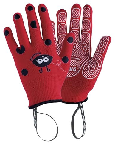 Rostaing anabel-it5 – 6 Handschuh Kinder Marienkäfer. Leash Handgelenk Handfläche Rutschhemmende, rot, 20 x 11 x 1,5 cm