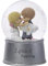 Precious Moments Hochzeits-Schneekugel mit Musik, für Braut und Bräutigam, Musikalische Schneekugel aus Kunstharz/Glas, Hochzeitsgeschenk, Brautpaar Figur