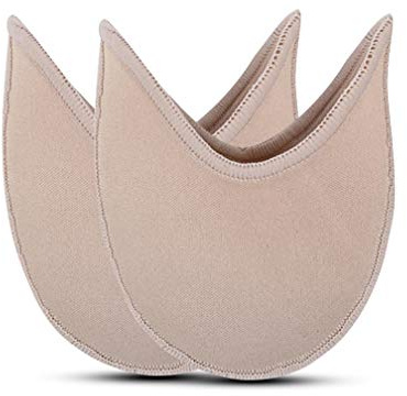 Xemz Ballet Dance Pointe Shoe Socks Pad, Toe Pouches Pad, Knitted Fabric Toe Cap Cover Toe Wrapped Protector Cushion Women Anti-Slip Half Socks, Relief Forefoot Pain Point Shoes Ballet Slipper