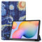 FanTing Cover per Samsung Galaxy Tab S6 Lite Cover, Ultrasottile Custodia in Pelle PU, con Stand per Samsung Galaxy Tab S6 Lite -Cielo Stellato