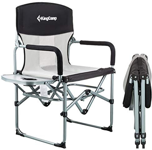 KingCamp Camping Falt Stuhl Director Klapp Sessel Garten Outdoor Armlehne 136 kg