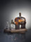 Glass Whisky Barrel Decanter and 2 Glasses
