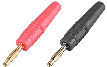 sourcing map 2pcs Bananenstecker 2mm Lautsprecher Schrauben Anschlüsse 10A Klinkenstecker schwarz rot